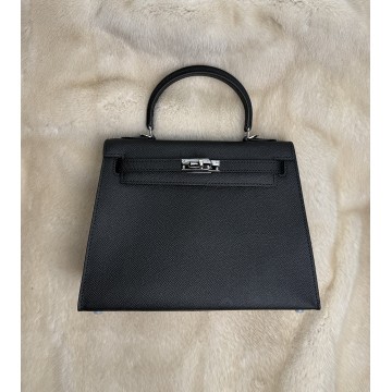 Жіноча шкіряна сумка Kelly 25 чорна фото