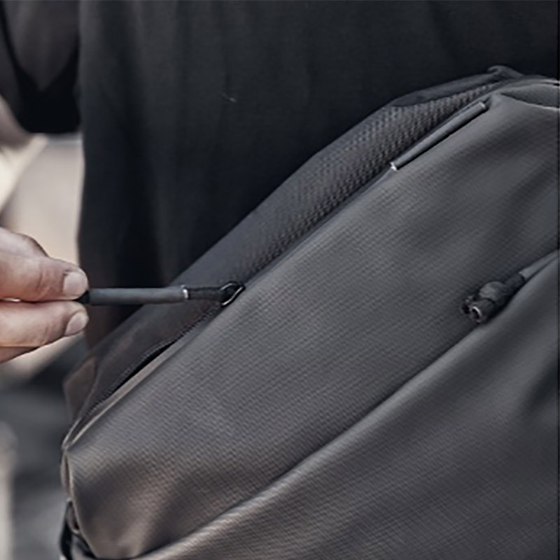 Мужская сумка слинг Mackar Urban через плечо черная - 7 фото