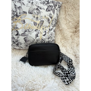 Жіноча шкіряна сумка через плече Marilyn чорна фото