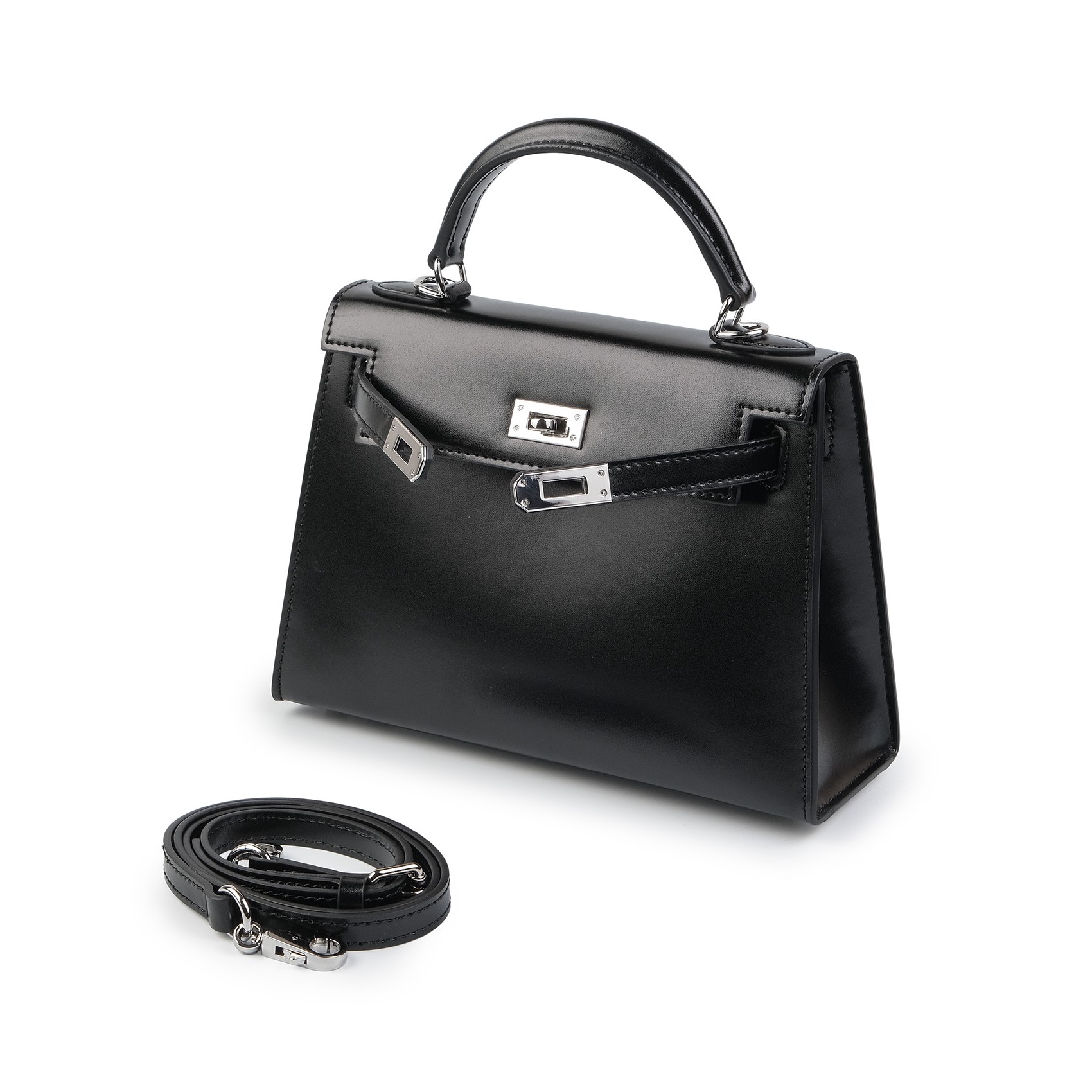 Женская кожаная сумка Nicole S 22 черная