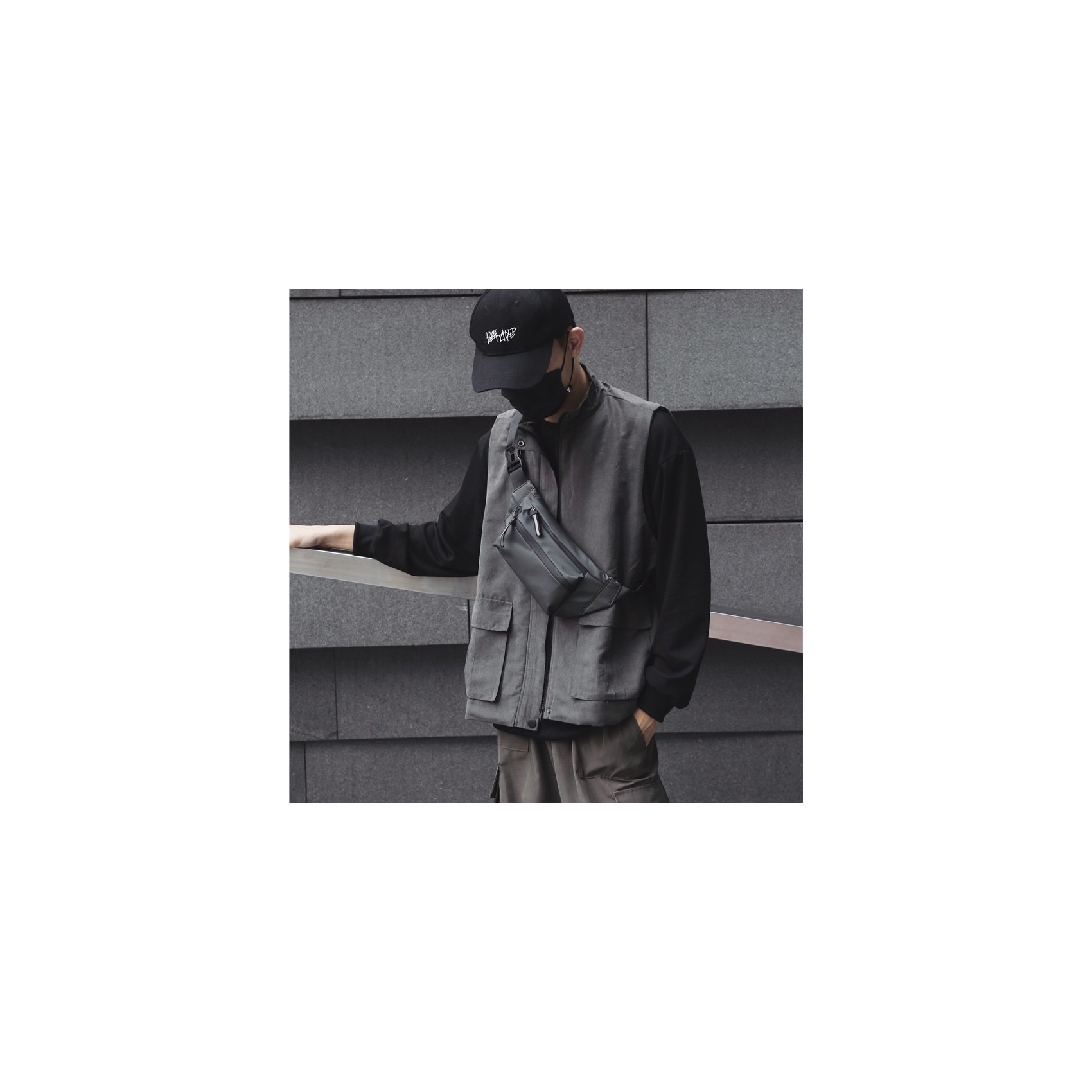 Сумка бананка на пояс хаки Street