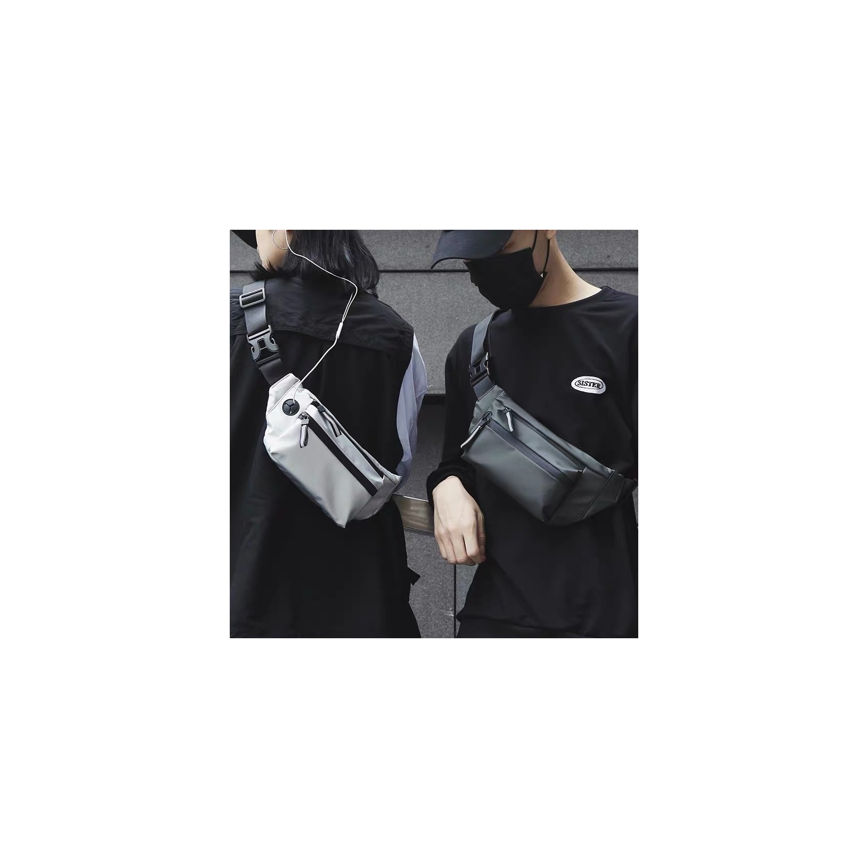 Сумка бананка на пояс хаки Street