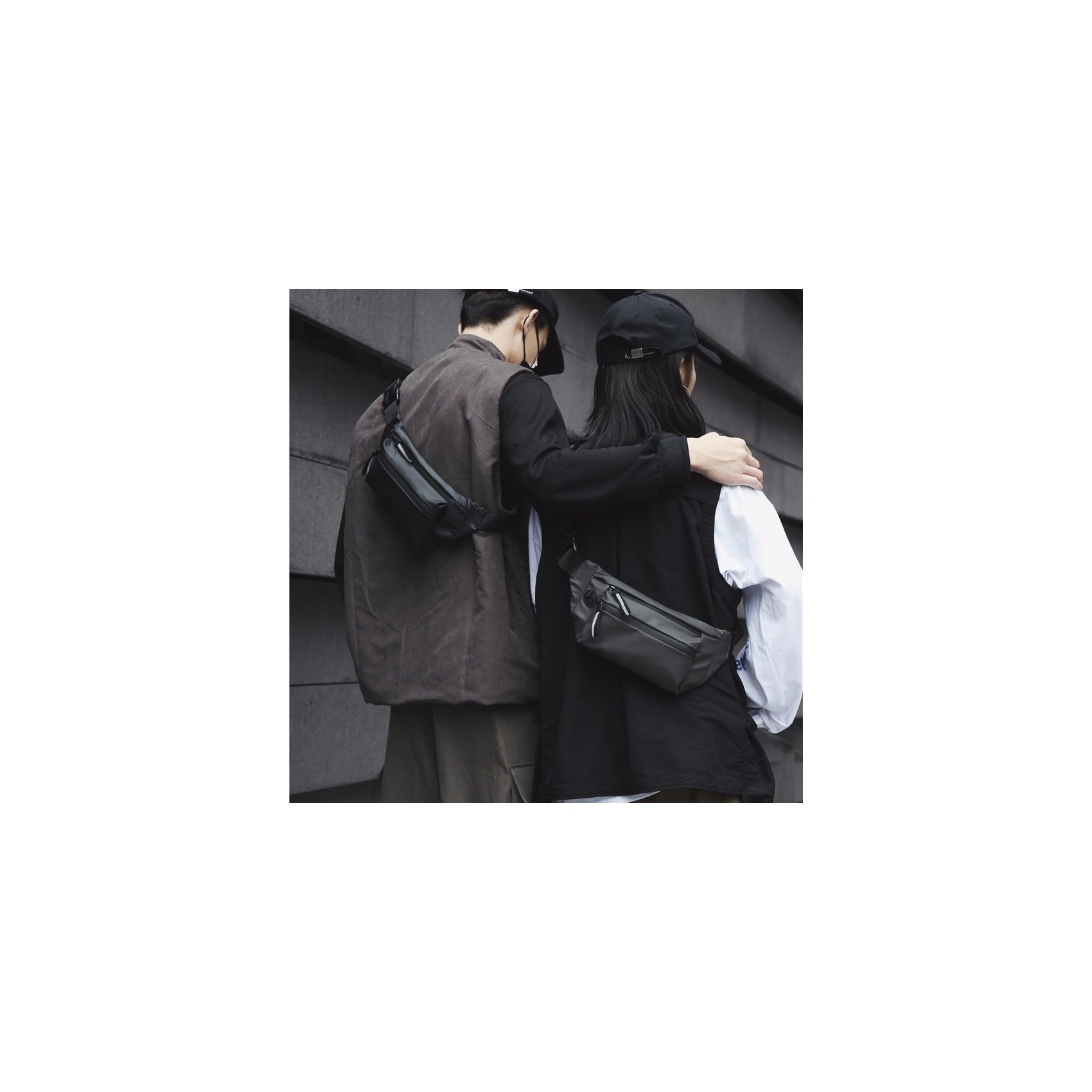 Сумка бананка на пояс хаки Street