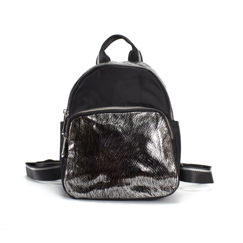 Жіночий рюкзак Juliet чорний з сріблом