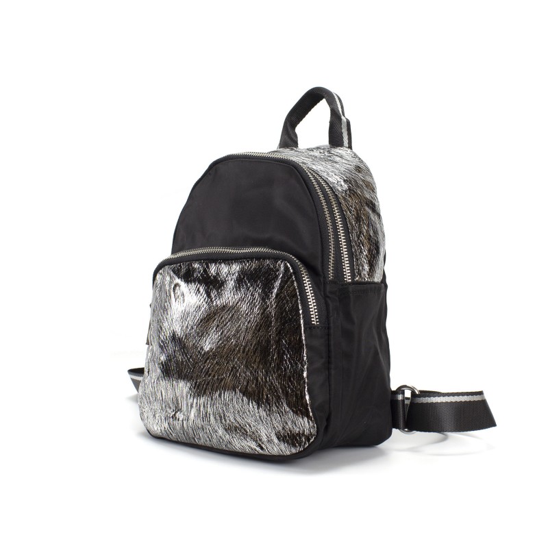 Жіночий рюкзак Juliet чорний з сріблом - 5 фото