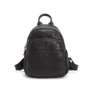 Женский кожаный рюкзак Kate черный