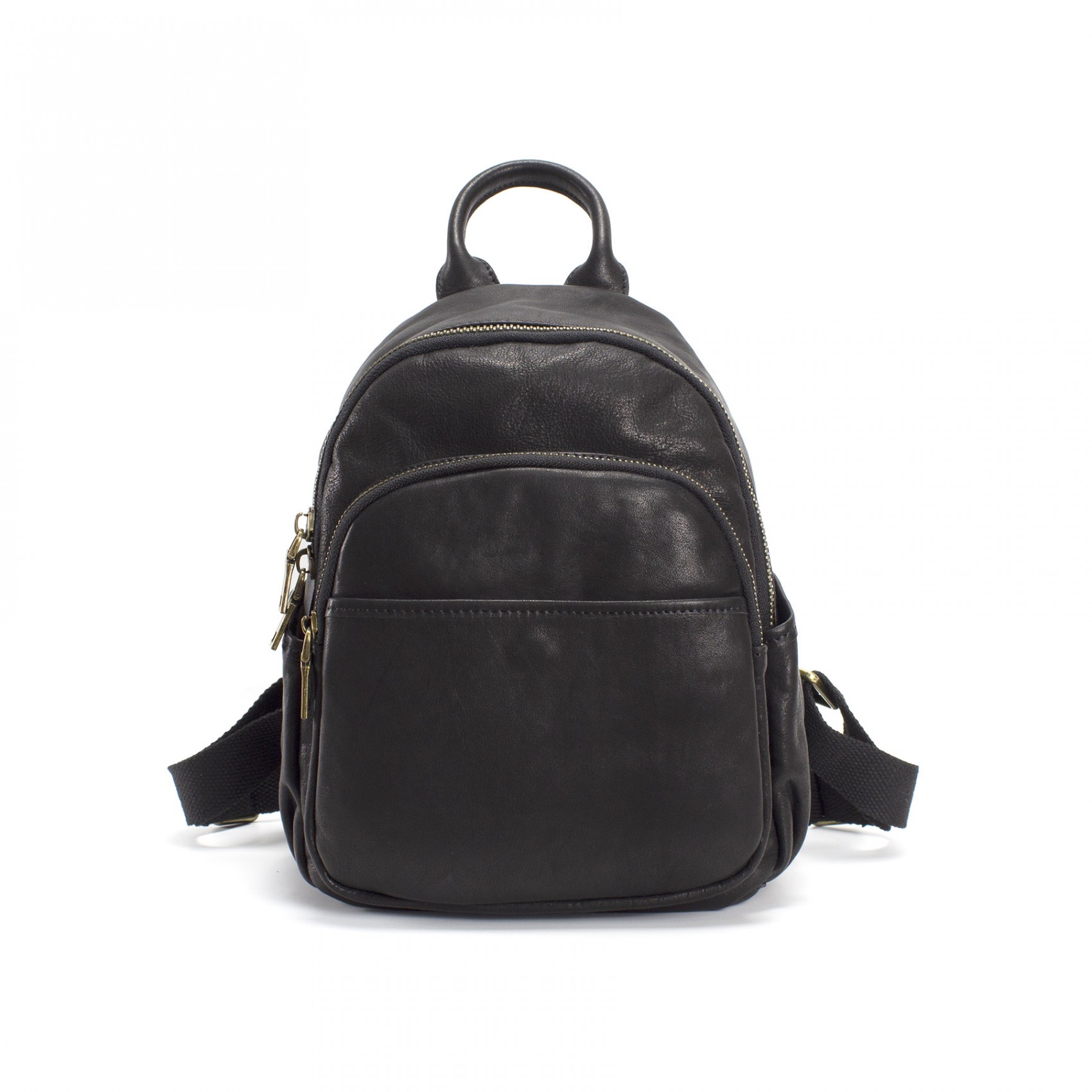 Жіночий шкіряний рюкзак Kate чорний