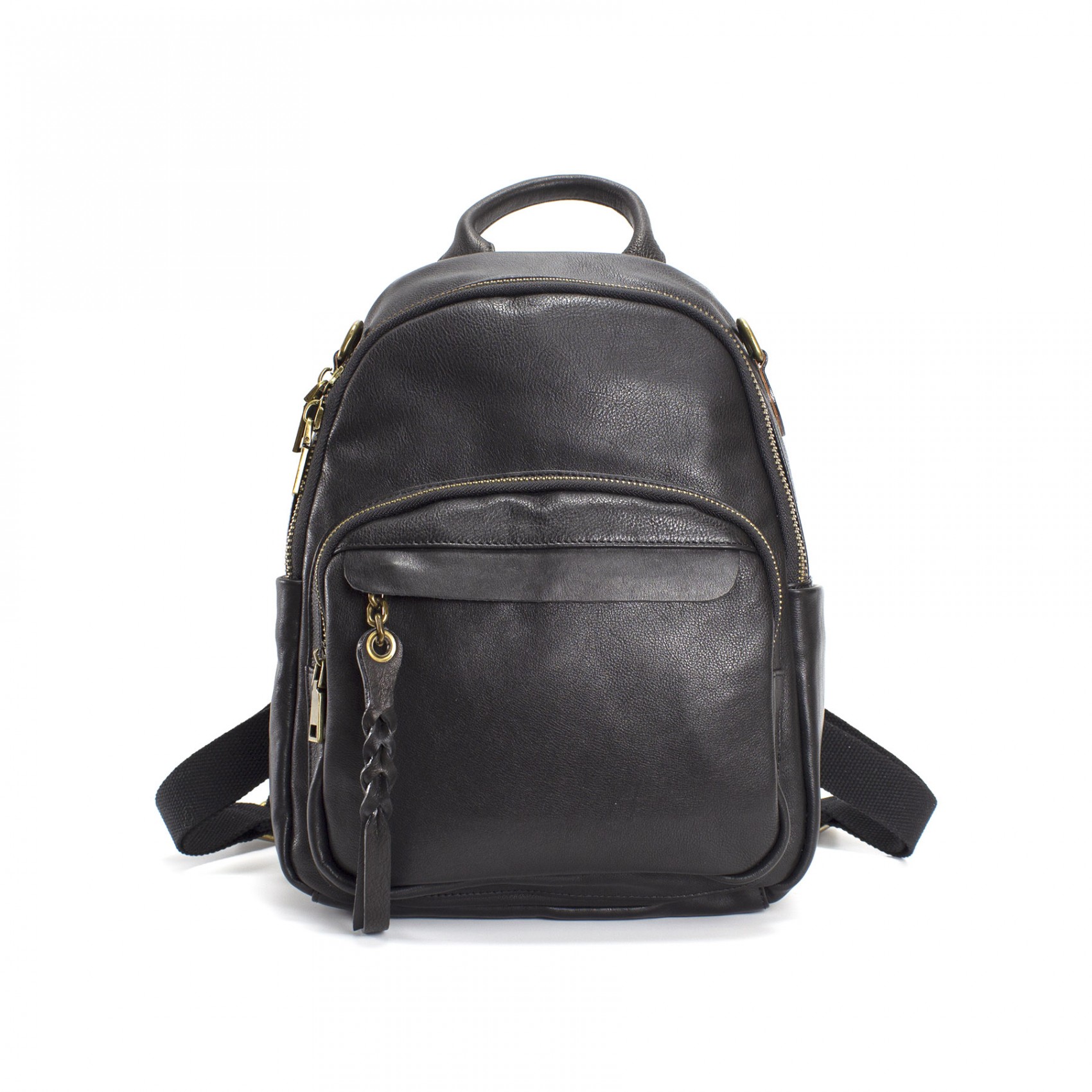 Жіночий шкіряний рюкзак Fiona чорний