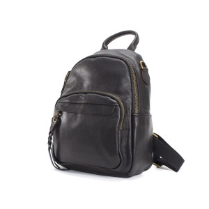 Женский кожаный рюкзак Fiona черный