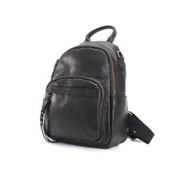 Женский кожаный рюкзак Fiona черный фото