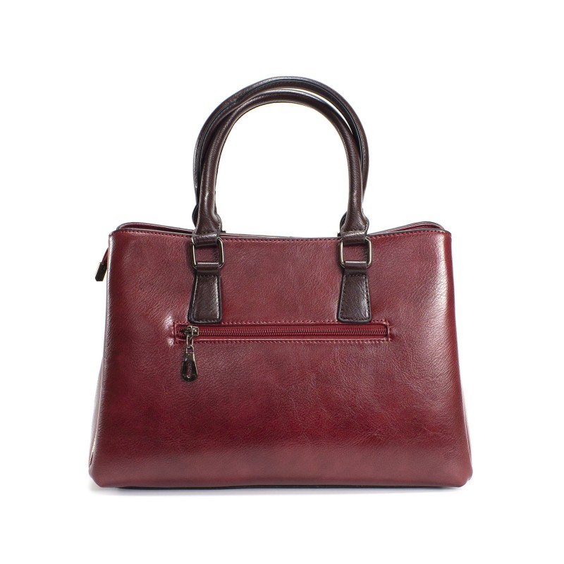 Женская классическая сумка Isa Paulina SE бордовая - 1 фото