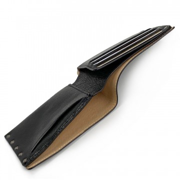 Мужской кожаный кошелек Vegas черный фото