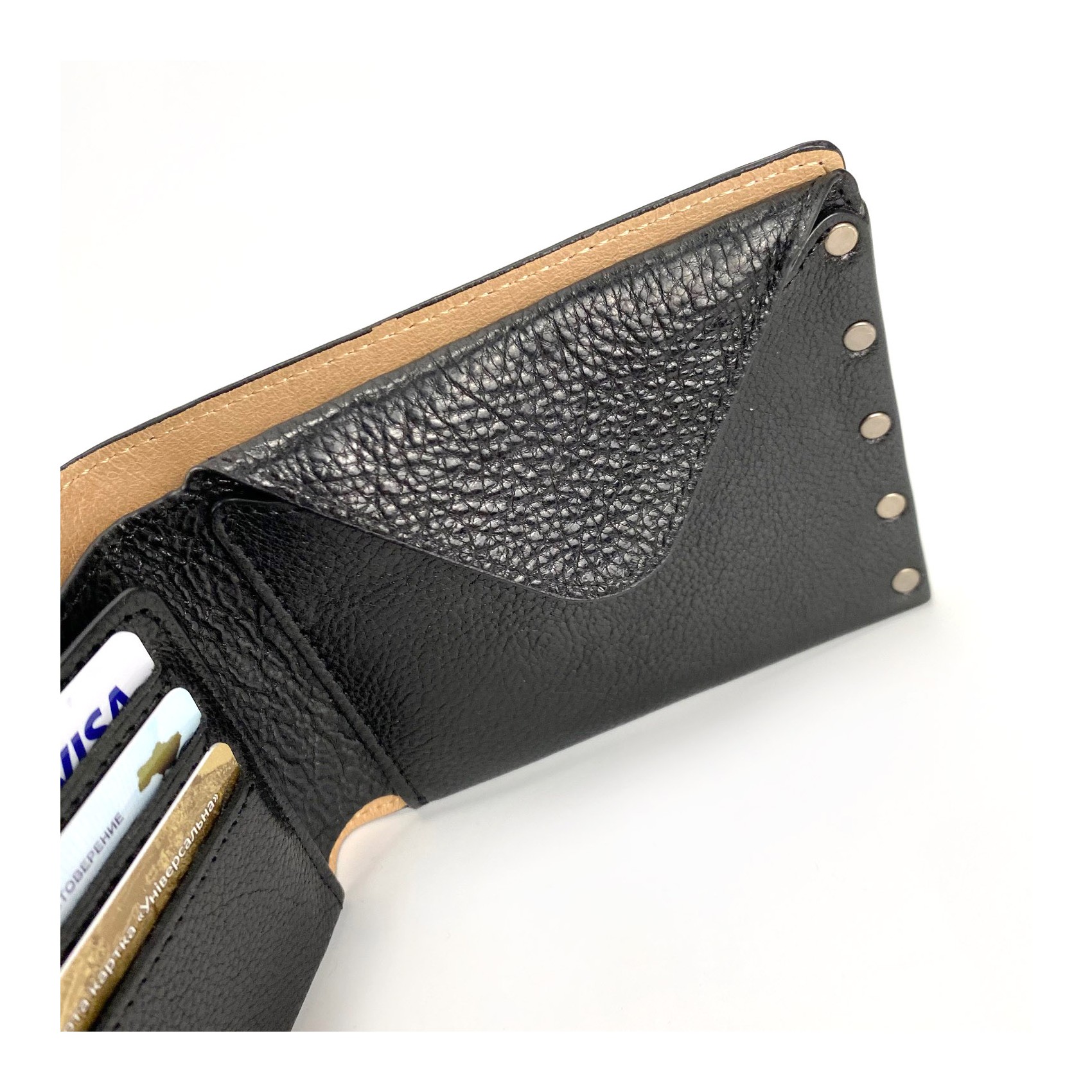 Мужской кожаный кошелек Vegas черный