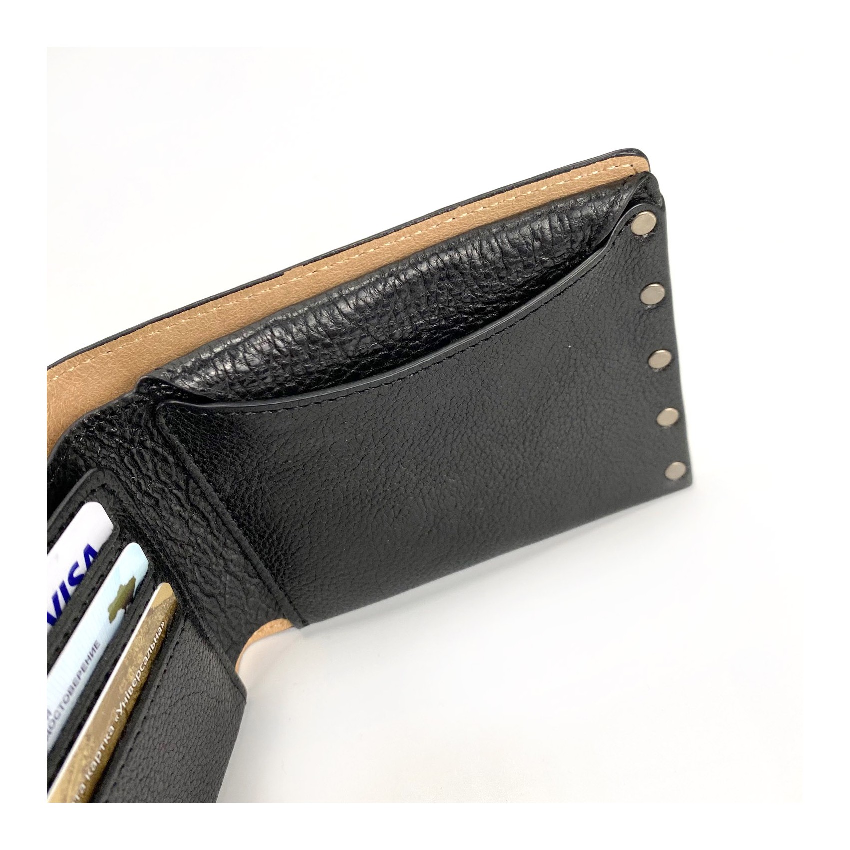 Мужской кожаный кошелек Vegas черный