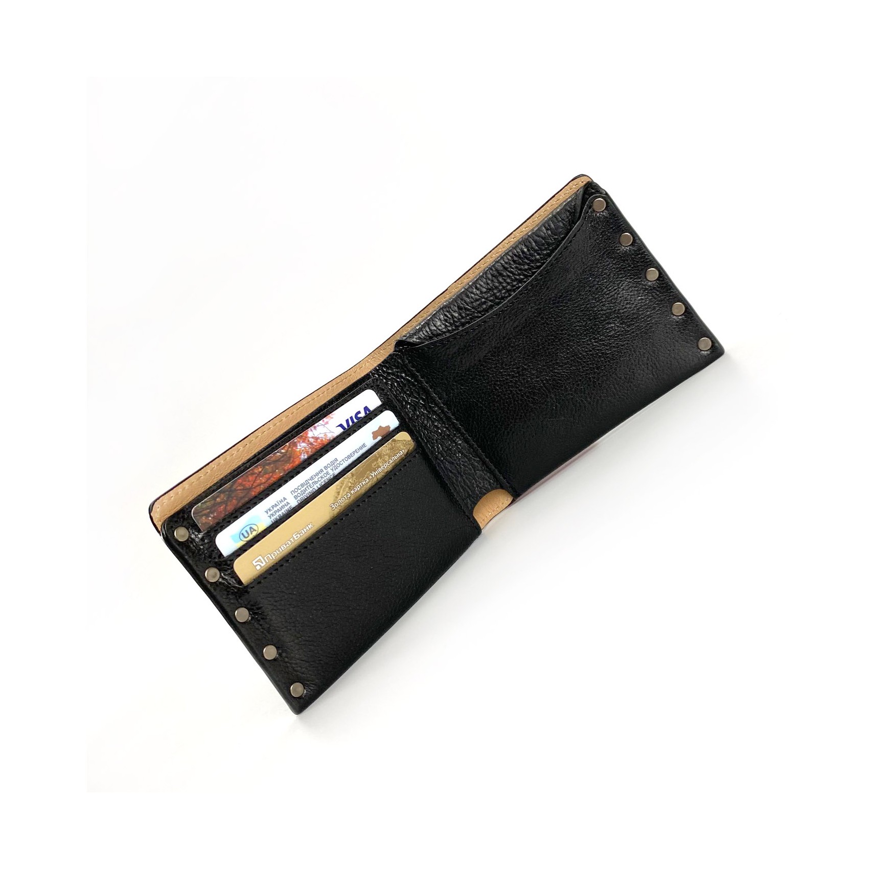 Чоловічий шкіряний гаманець Vegas чорний