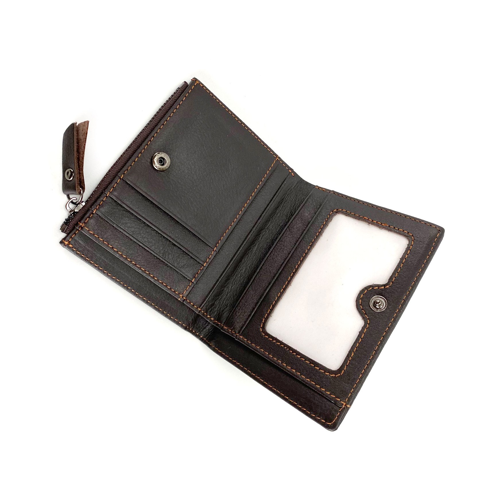 Мужской кошелек Kentucky кожаный темно-коричневый