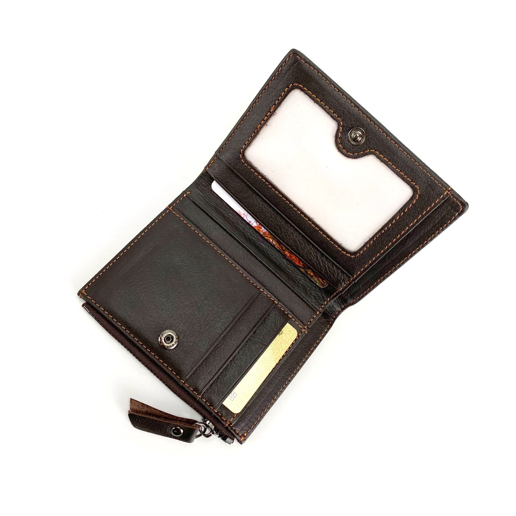 Чоловічий гаманець Kentucky шкіряний темно-коричневий