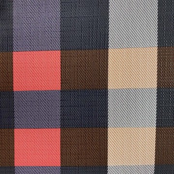 Жіноча класична сумка Grace синя з червоними ручками фото