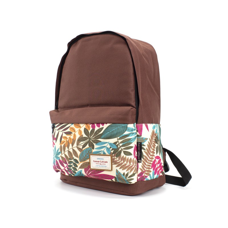 Женский рюкзак Leaves кирпичный - 1 фото