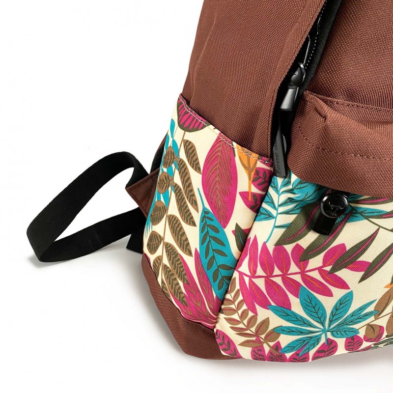 Женский рюкзак Leaves кирпичный - 5 фото