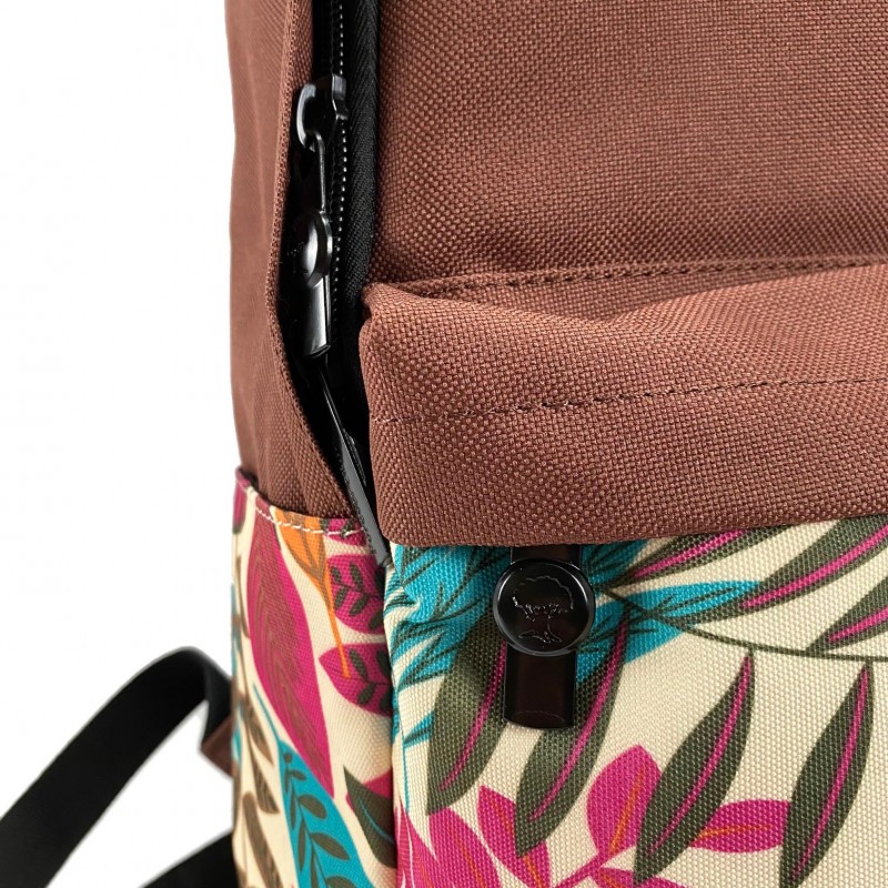 Жіночий рюкзак Leaves цегляний - 6 фото