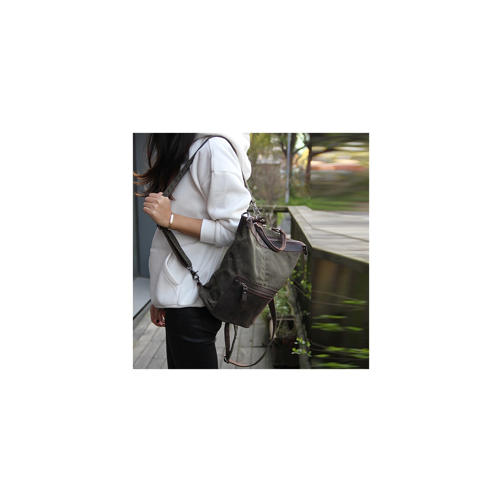 Женский рюкзак Casual way хаки