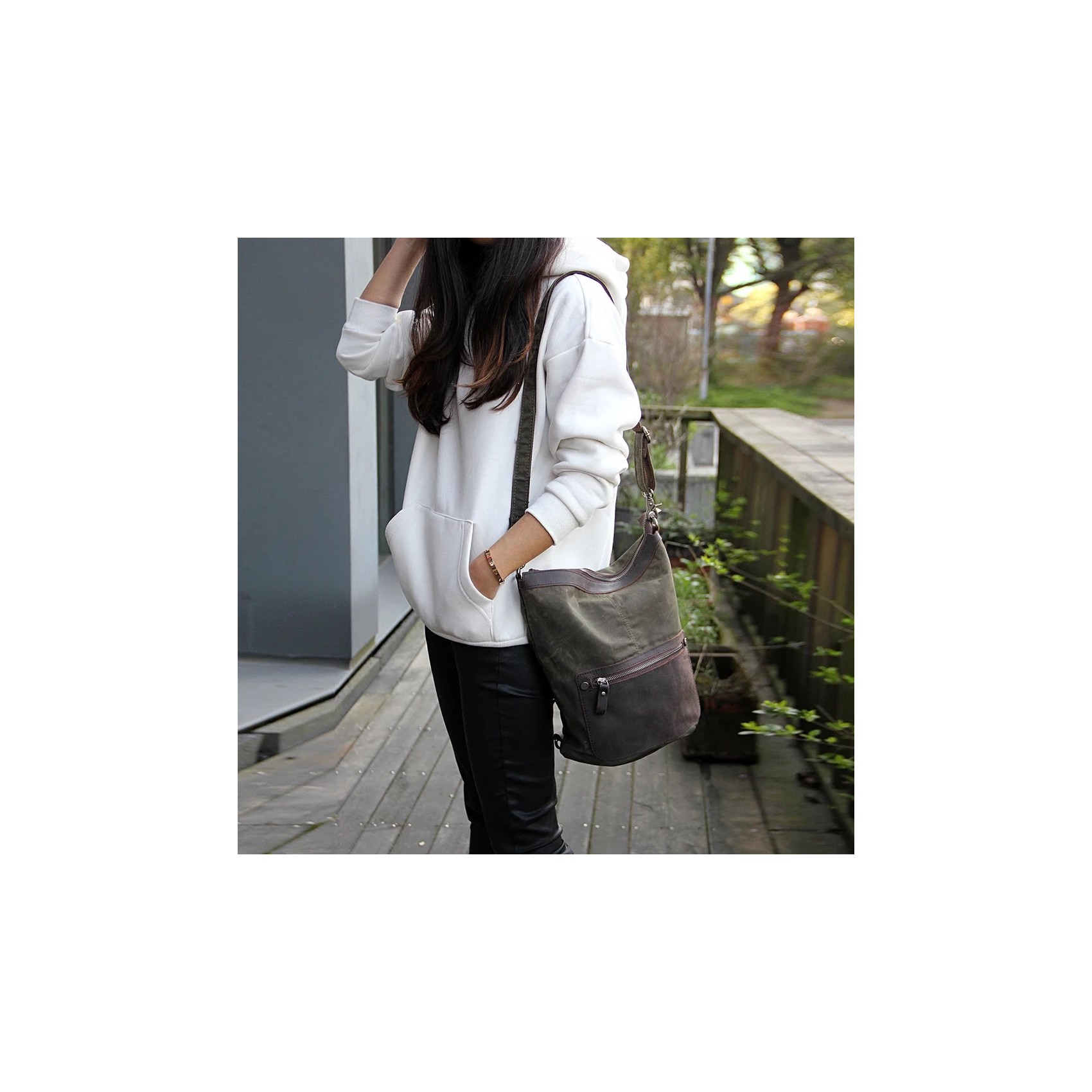 Женский рюкзак Casual way хаки