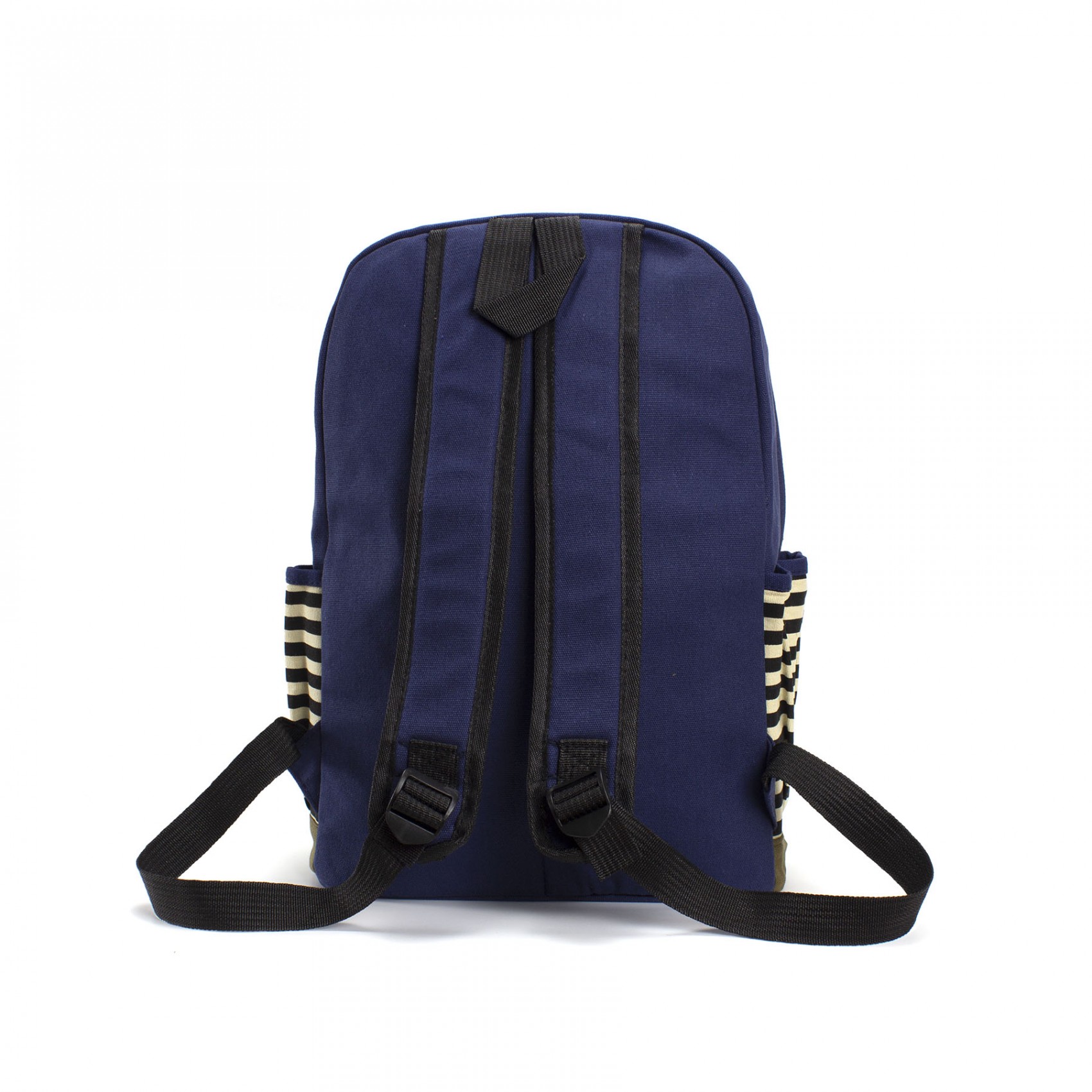 Женский рюкзак Paris синий с черными полосками