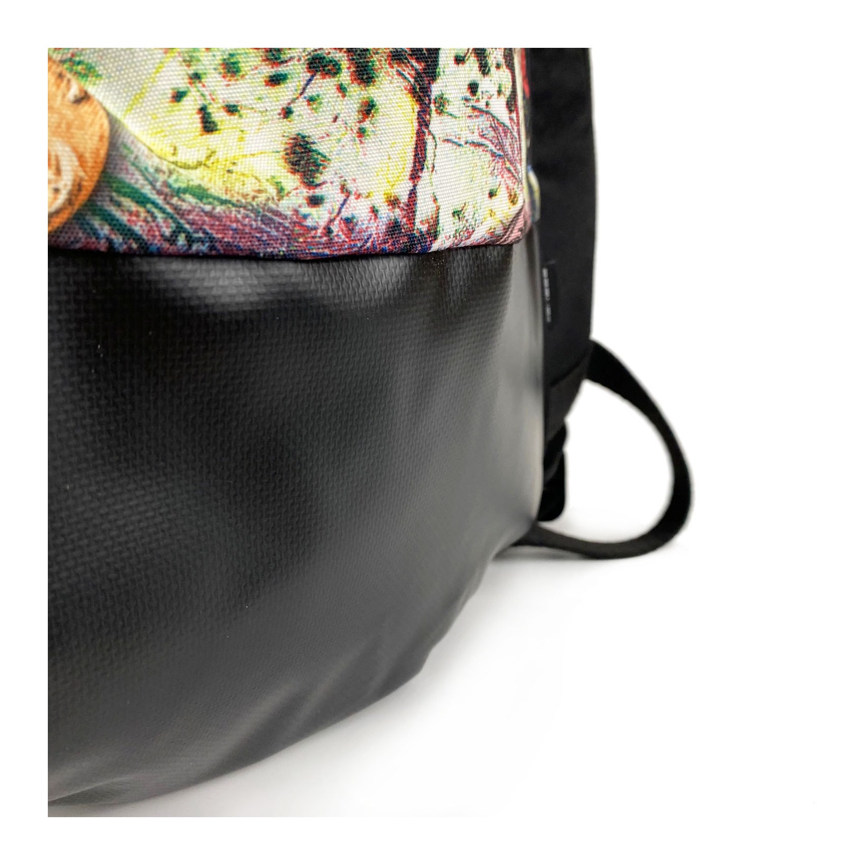 Чоловічий рюкзак Mackar Rome чорний з різнобарвним принтом