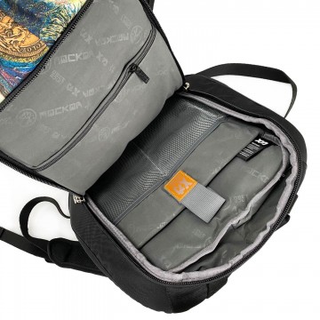 Мужской рюкзак Mackar Rome черный с разноцветным принтом фото