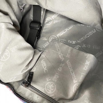 Чоловічий рюкзак Mackar Rome чорний з різнобарвним принтом фото