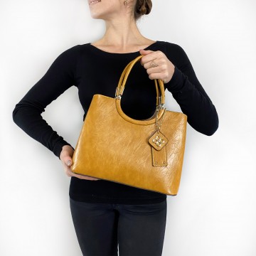 Жіноча класична сумка Mary гірчична фото