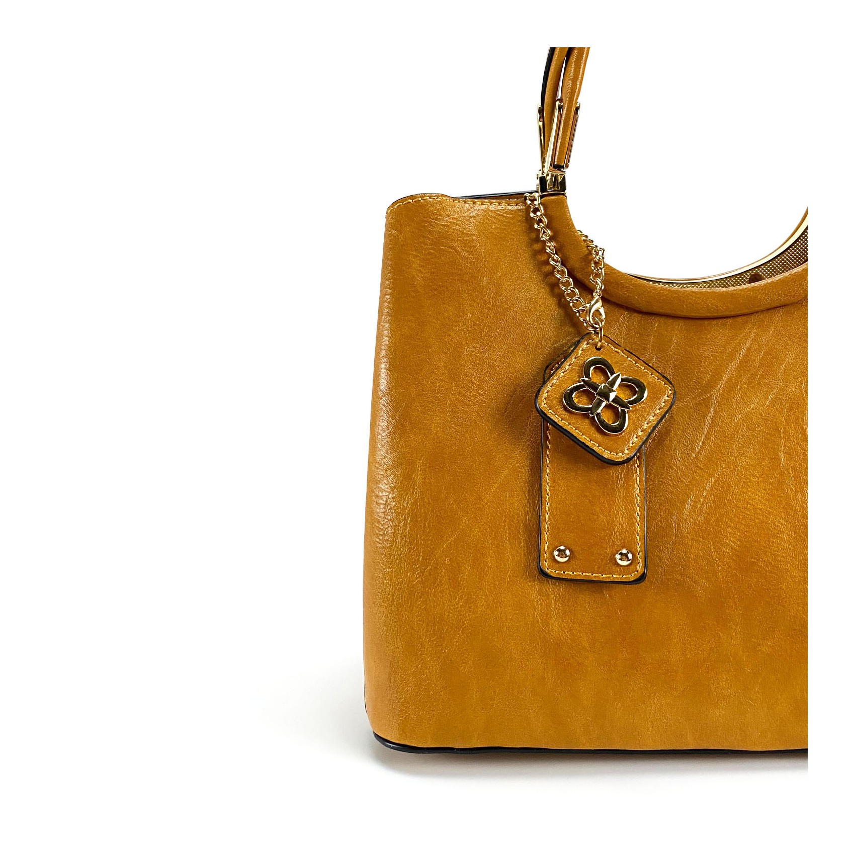 Женская классическая сумка Mary горчичная