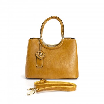 Женская классическая сумка Mary горчичная фото