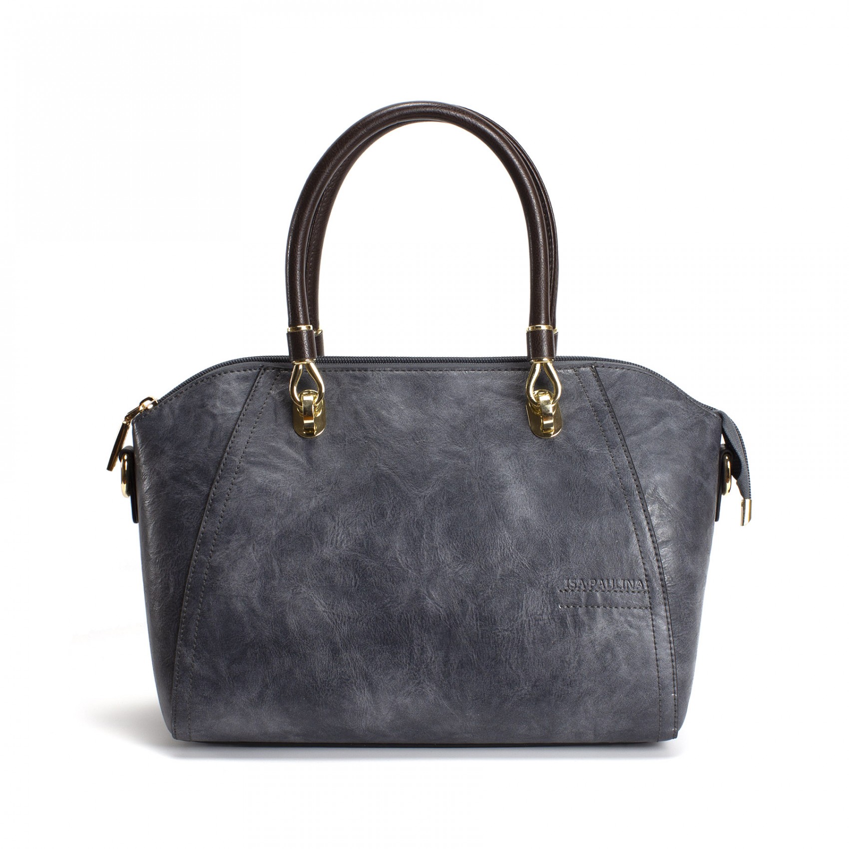 Жіноча класична сумка Isa Paulina DS сіро-синя