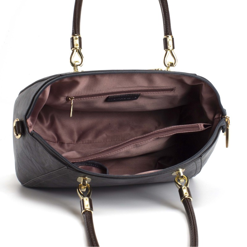 Жіноча класична сумка Isa Paulina DS сіро-синя - 7 фото