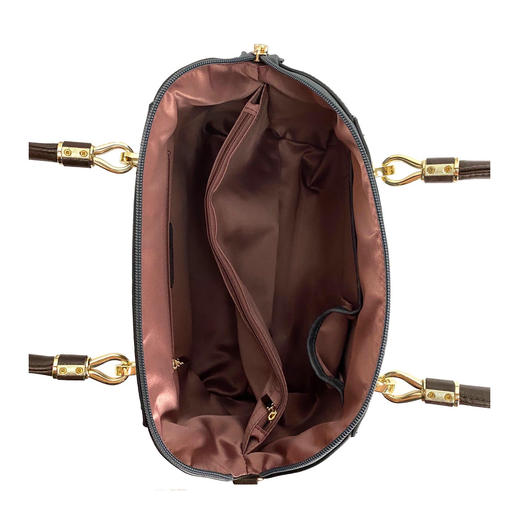 Женская классическая сумка Isa Paulina DS серо-синяя