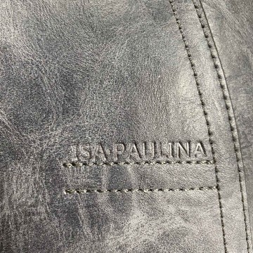 Жіноча класична сумка Isa Paulina DS сіро-синя фото