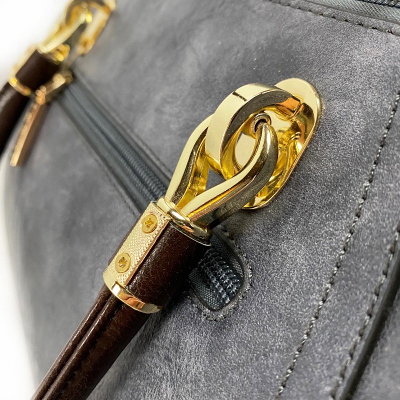 Жіноча класична сумка Isa Paulina DS сіро-синя - 13 фото