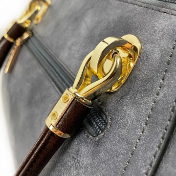 Жіноча класична сумка Isa Paulina DS сіро-синя фото