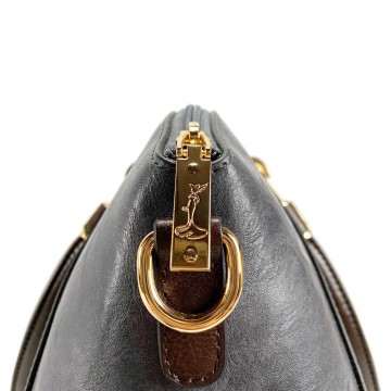 Женская классическая сумка Isa Paulina DS серо-синяя фото