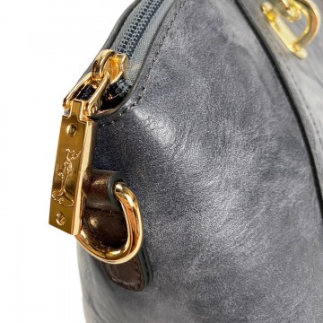 Женская классическая сумка Isa Paulina DS серо-синяя фото