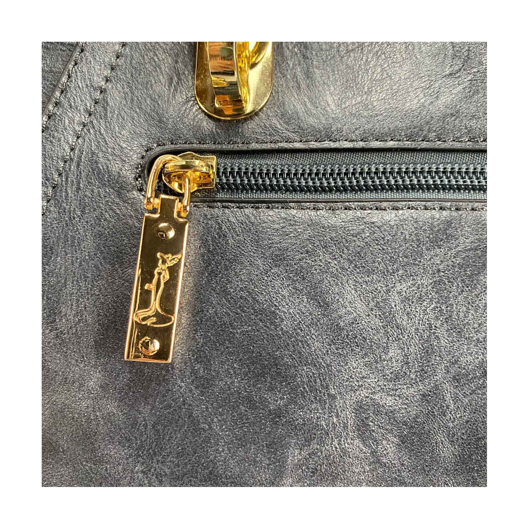 Жіноча класична сумка Isa Paulina DS сіро-синя