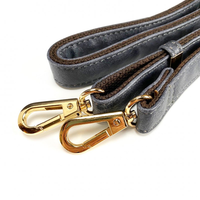 Жіноча класична сумка Isa Paulina DS сіро-синя - 17 фото