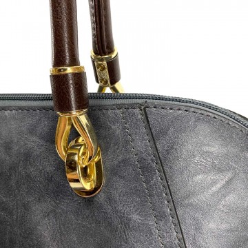 Жіноча класична сумка Isa Paulina DS сіро-синя фото