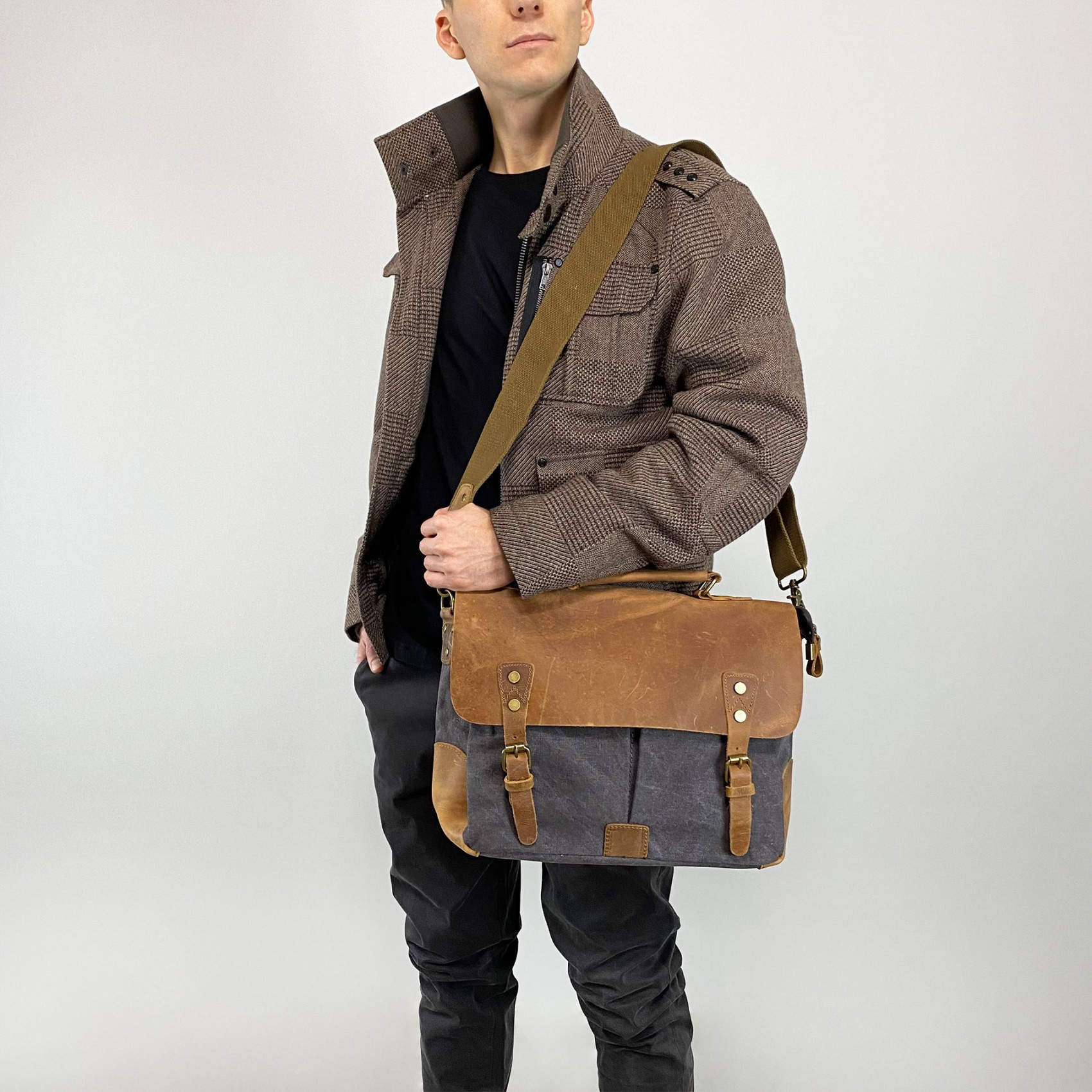 Чоловічий портфель Tone графіт