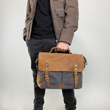 Чоловічий портфель Tone графіт фото