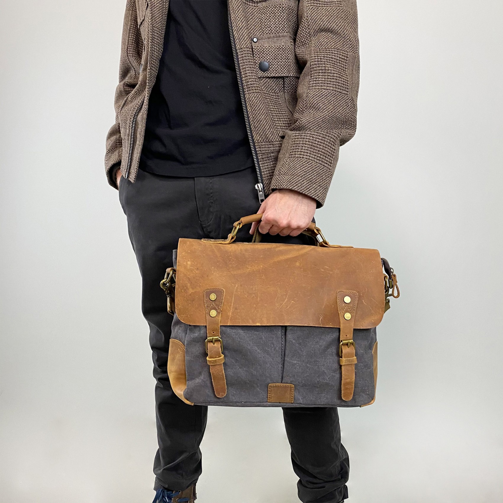 Чоловічий портфель Tone графіт