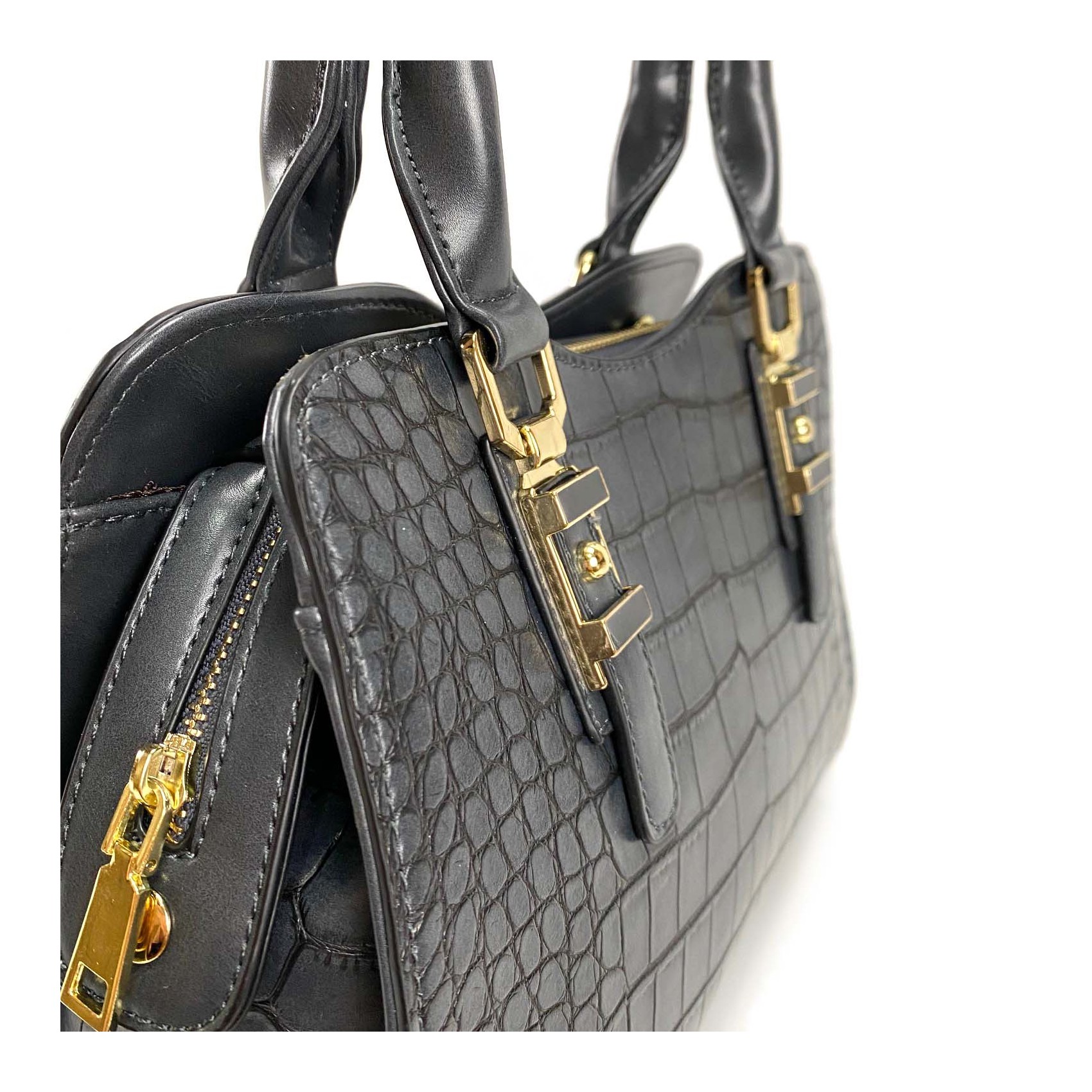 Жіноча класична сумка Elly сіро-синя