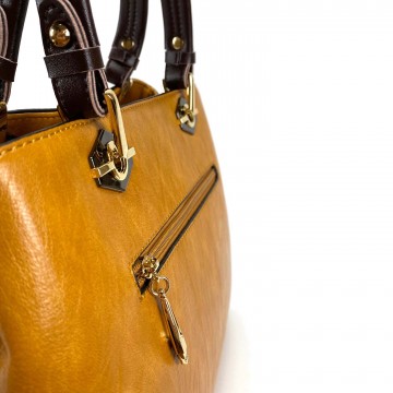 Жіноча класична сумка Miranda гірчична фото